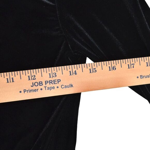 Zara Black Velvet Mini Dress M Long Sleeve Ruched Party Elegant Retro Chic 90s - Picture 6 of 9